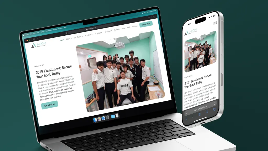 The Axiom Education website, built from exactly this list of material